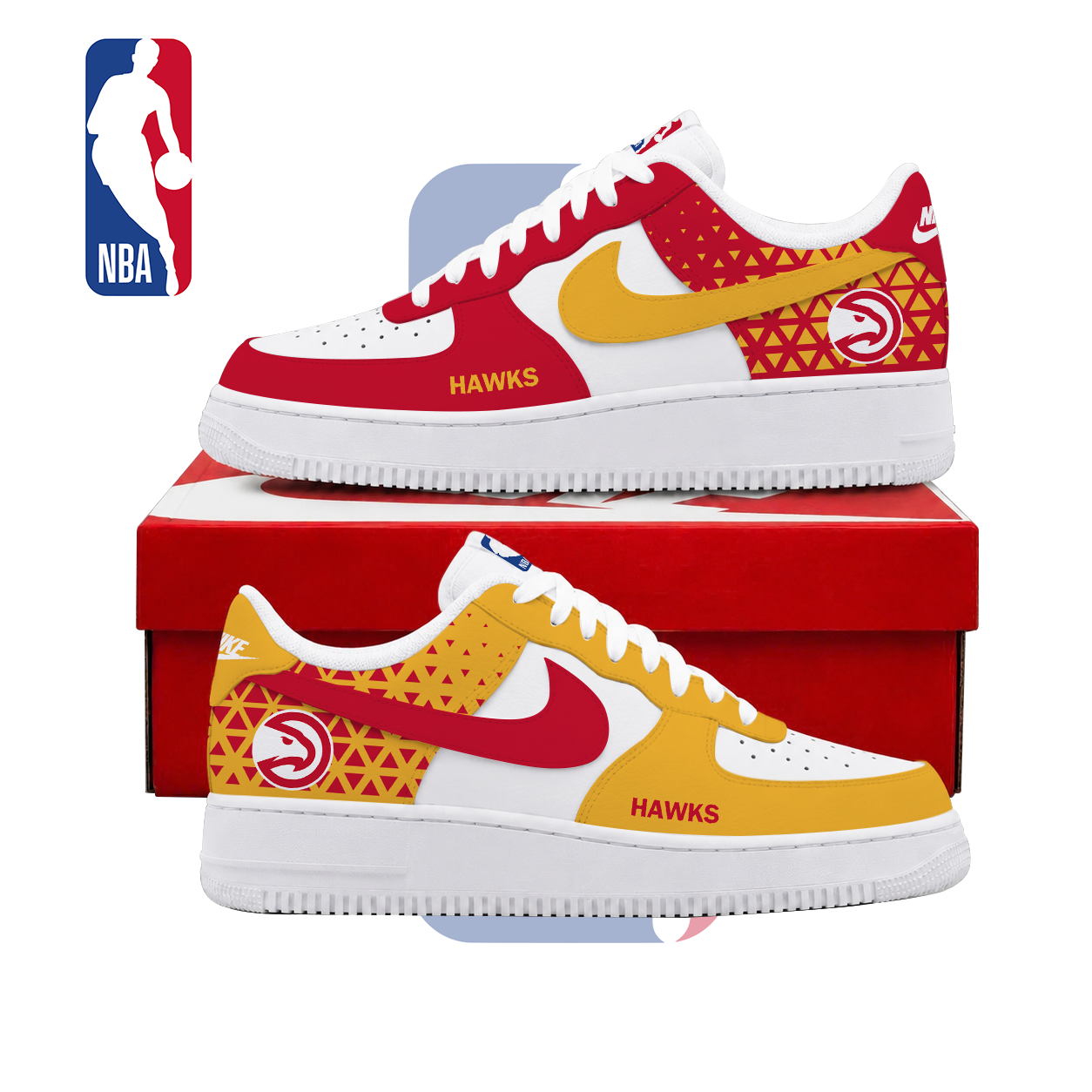 Limited Edition – Customized NBA Atlanta Hawks Air Force 1 Shoes