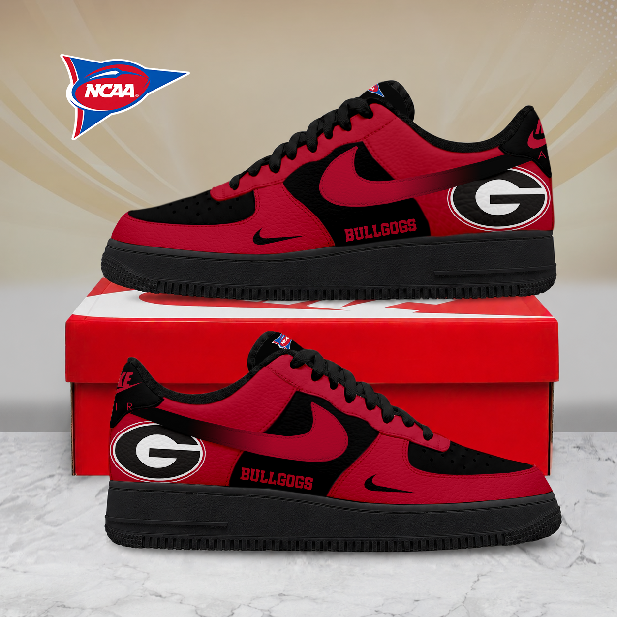 Limited Edition – Customized NCAA Georgia Bulldogs Air Force 1 Shoes