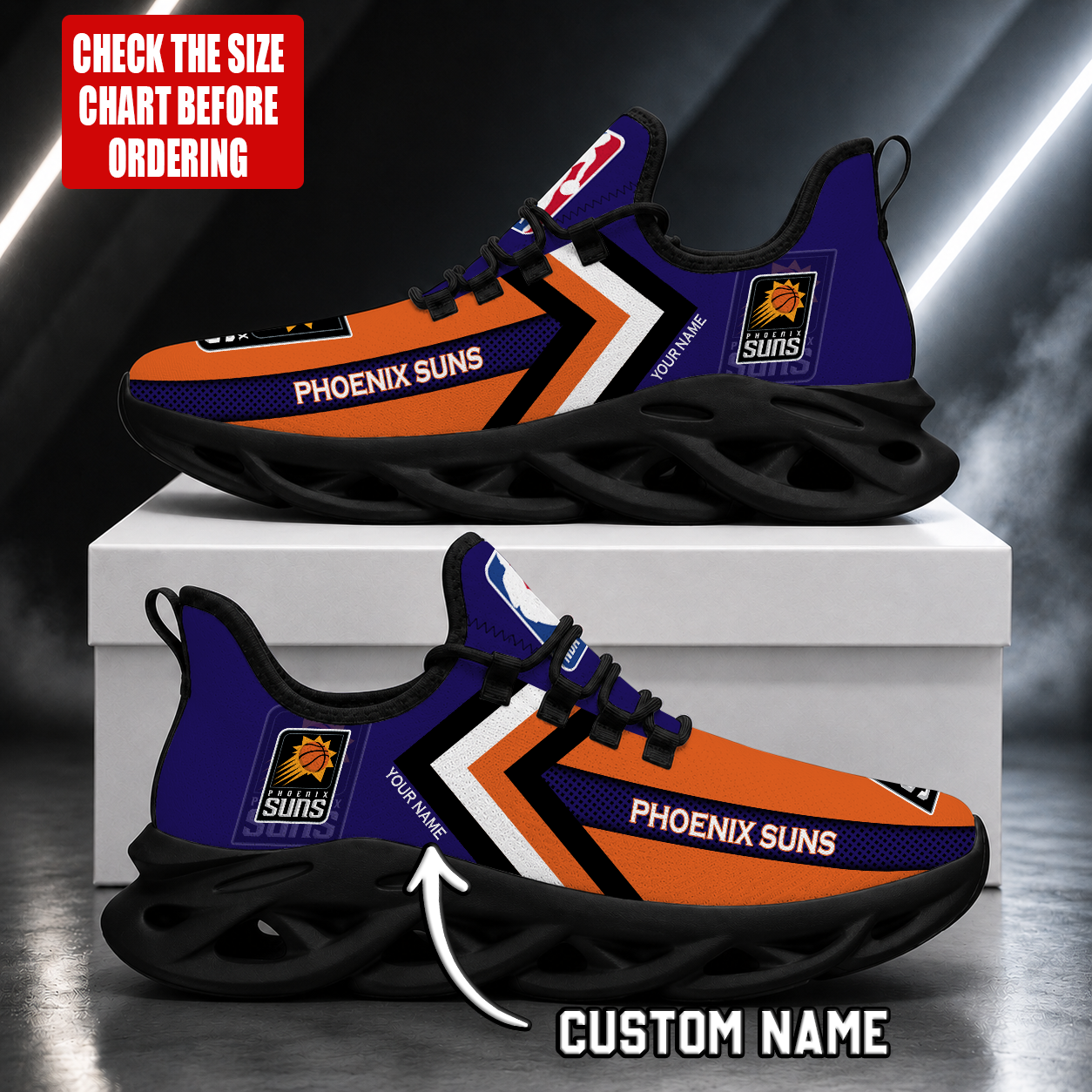 Limited Edition – Customized NBA Phoenix Suns Max Soul Shoes - Image 2