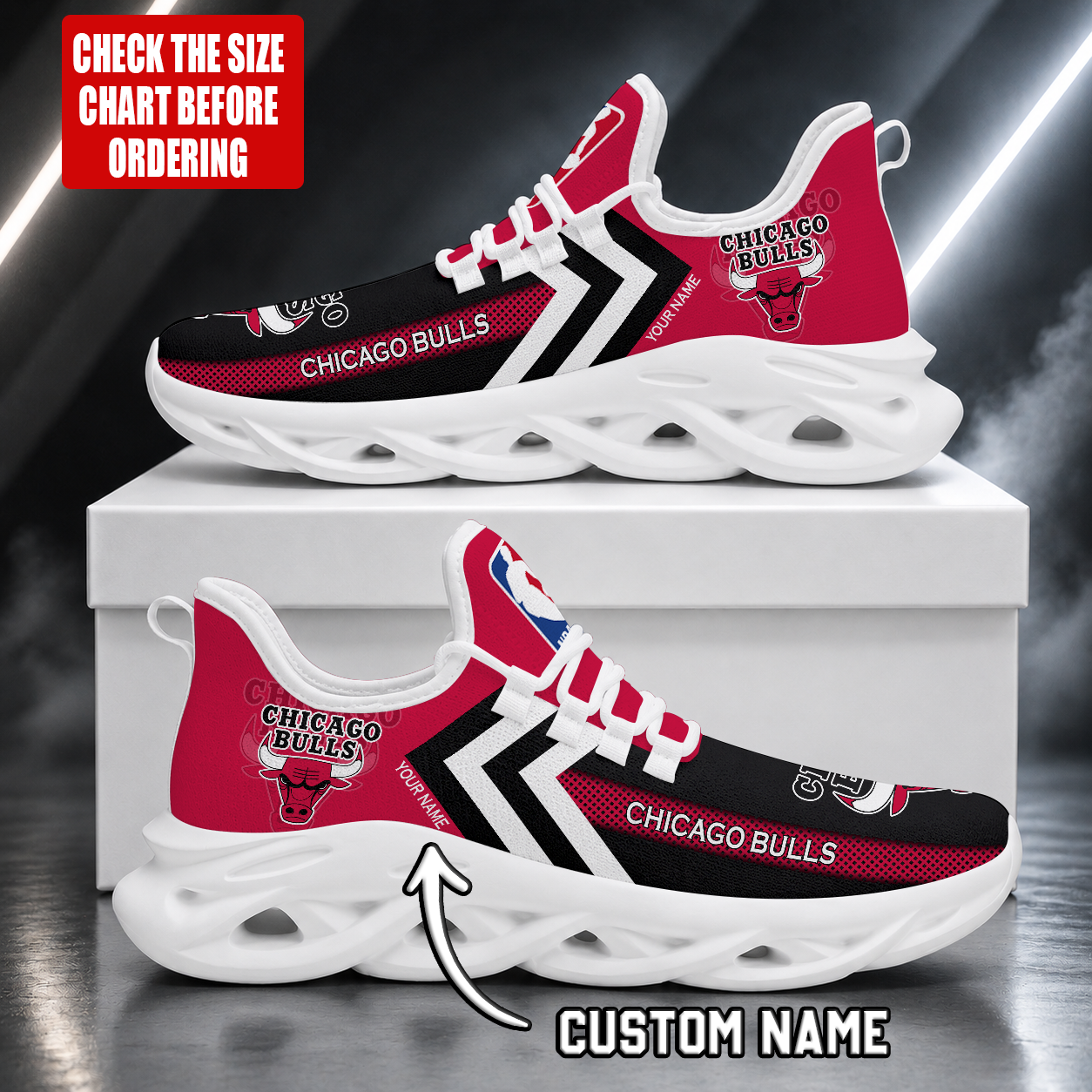 Limited Edition – Customized NBA Chicago Bulls Max Soul Shoes