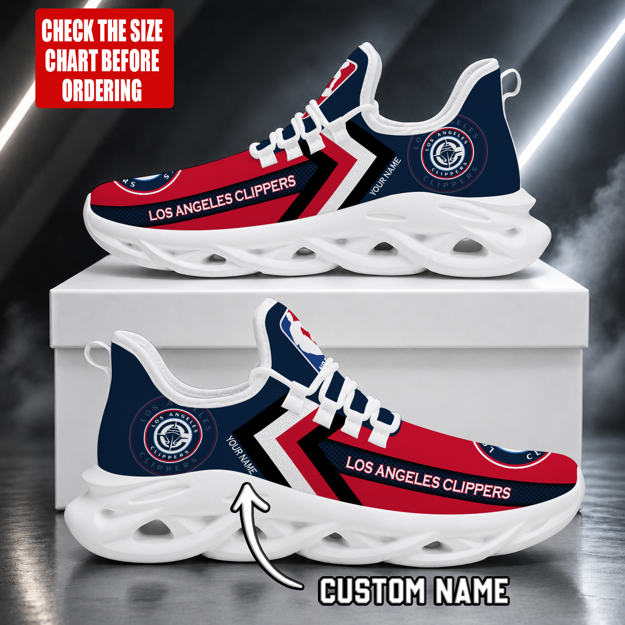 Limited Edition – Customized NBA Los Angeles Clippers Max Soul Shoes