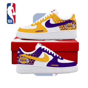 Limited Edition – Customized NBA Los Angeles Lakers Air Force 1 Shoes