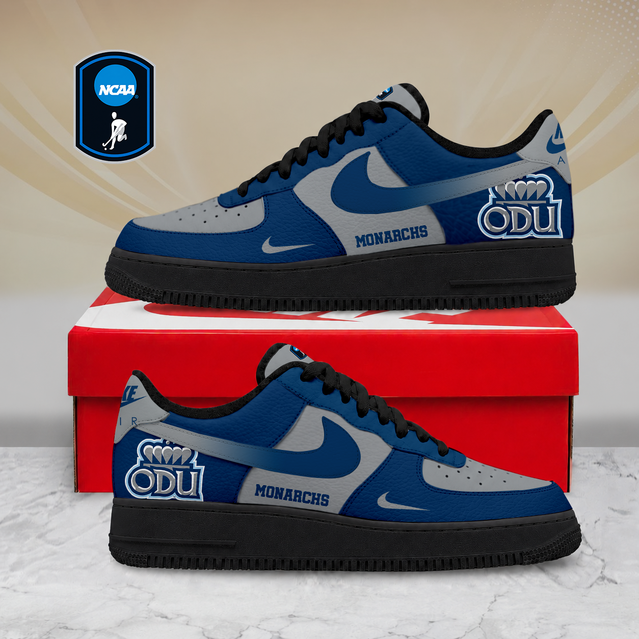 Limited Edition – Customized NCAA Old Dominion Monarchs Air Force 1 Shoes