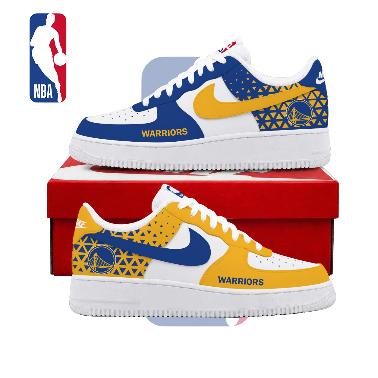 Limited Edition – Customized NBA Golden State Warriors Air Force 1 Shoes