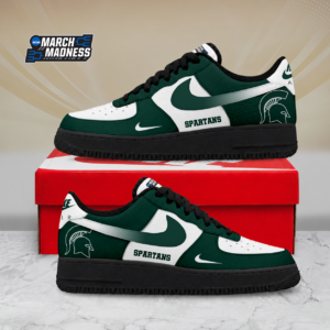 Limited Edition – Customized NCAA Michigan State Spartans Air Force 1 Shoes