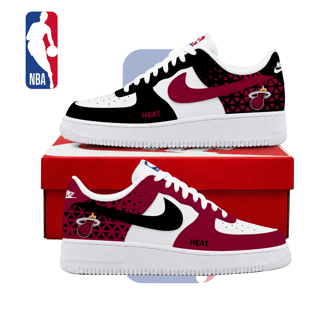 Limited Edition – Customized NBA MiaMiami Heat Air Force 1 Shoes