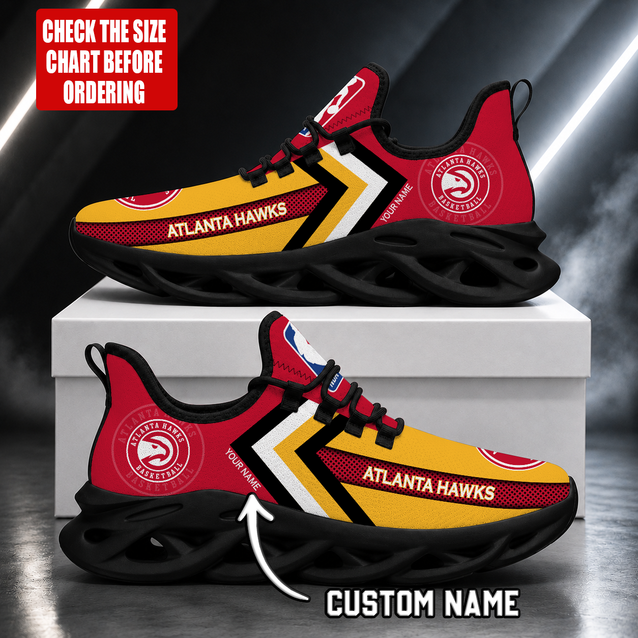 Limited Edition – Customized NBA Atlanta Hawks Max Soul Shoes - Image 2