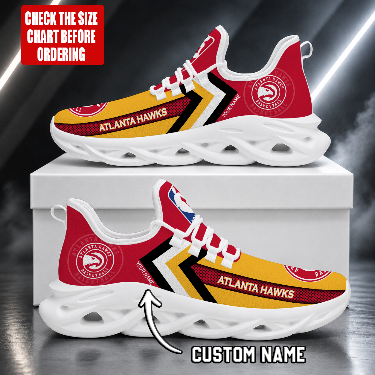 Limited Edition – Customized NBA Atlanta Hawks Max Soul Shoes
