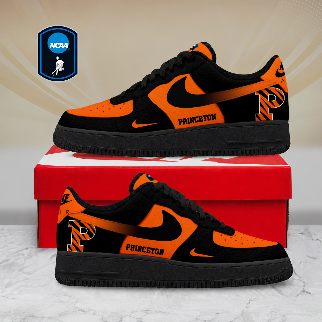 Limited Edition – Customized NCAA Princeton Tigers Air Force 1 Shoes