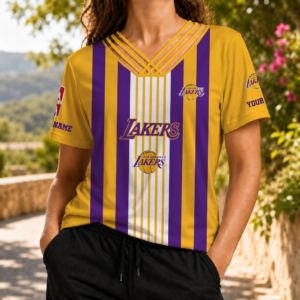 Limited Editon – Customized NBA Los Angeles Lakers V-Neck Shirt