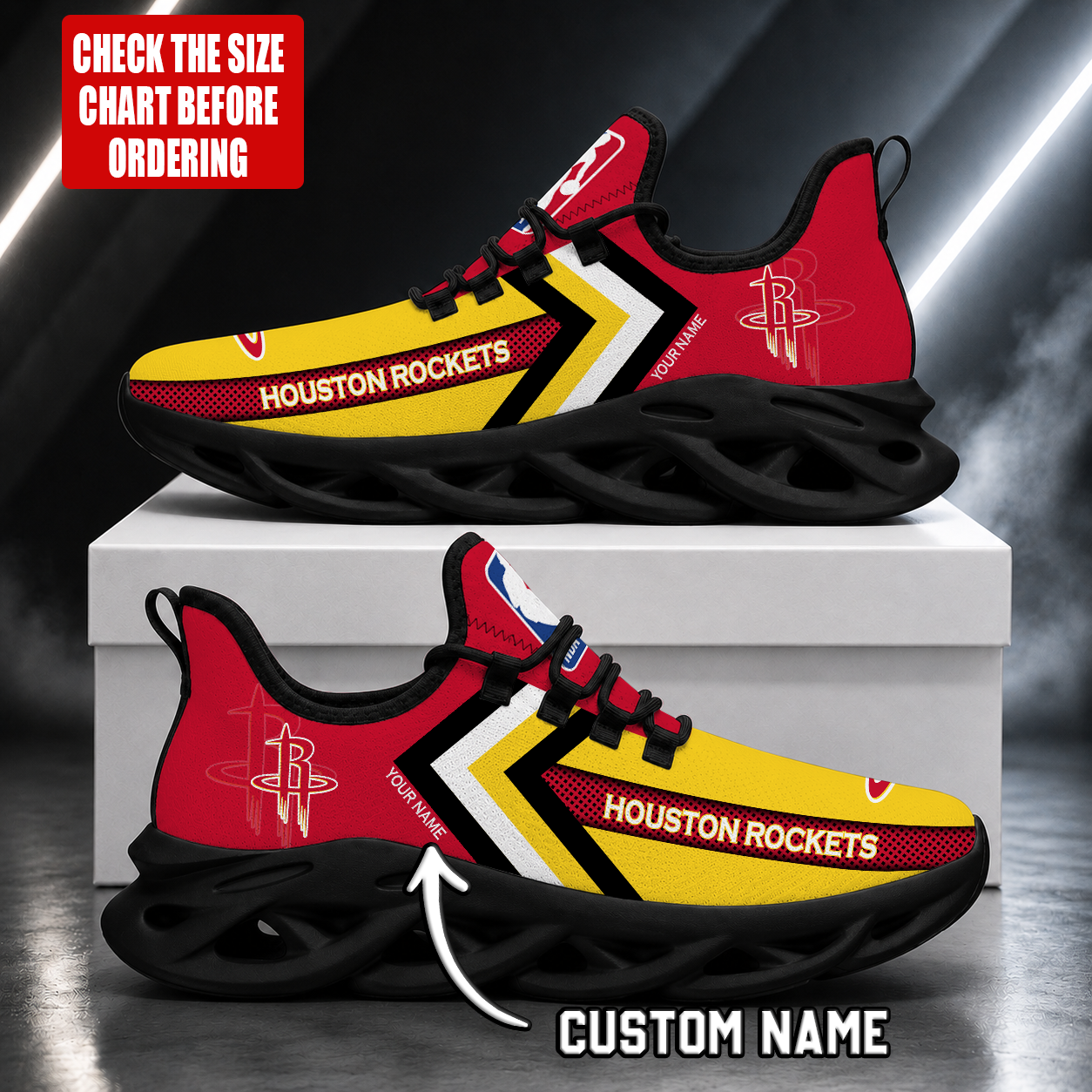 Limited Edition – Customized NBA Houston Rockets Max Soul Shoes - Image 2