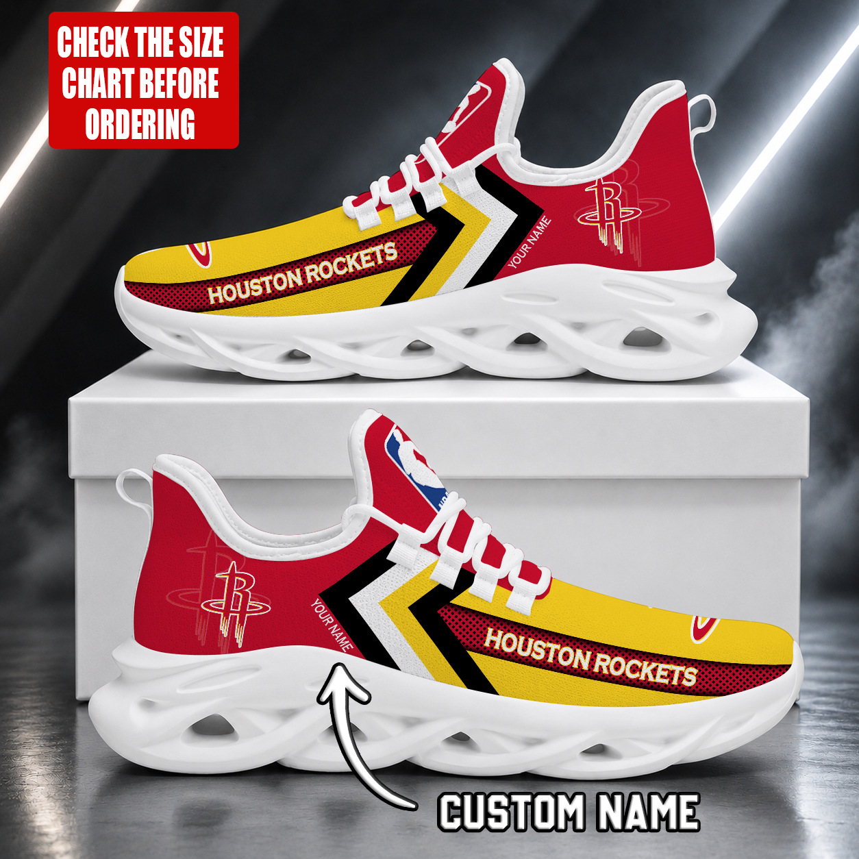 Limited Edition – Customized NBA Houston Rockets Max Soul Shoes
