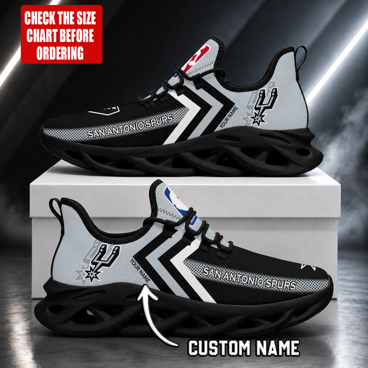 Limited Edition – Customized NBA San Antonio Spurs Max Soul Shoes - Image 2
