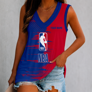 Limited Edition – Customized NBA National Basketball Association Women’s V-Neck Tank Top