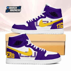 Limited Edition – Customized NCAA Lsu Tigers Air Jordan 1 Sneakers