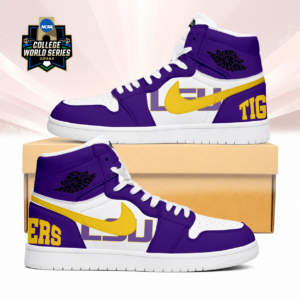 Limited Edition – Customized NCAA Lsu Tigers Air Jordan 1 Sneakers