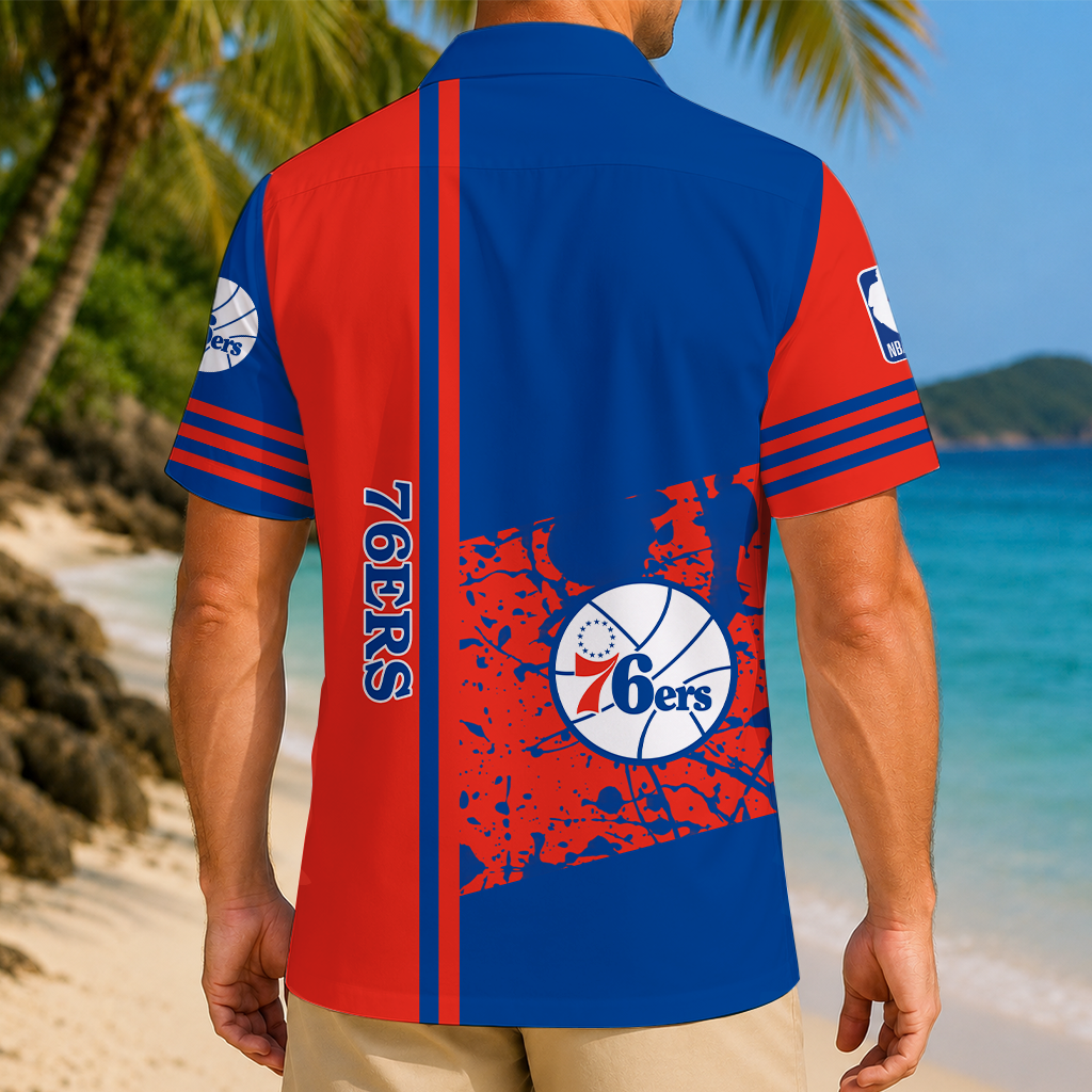 Limited Edition – Customized NBA Philadelphia 76Ers Unisex Hawaiian Shirt - Image 2