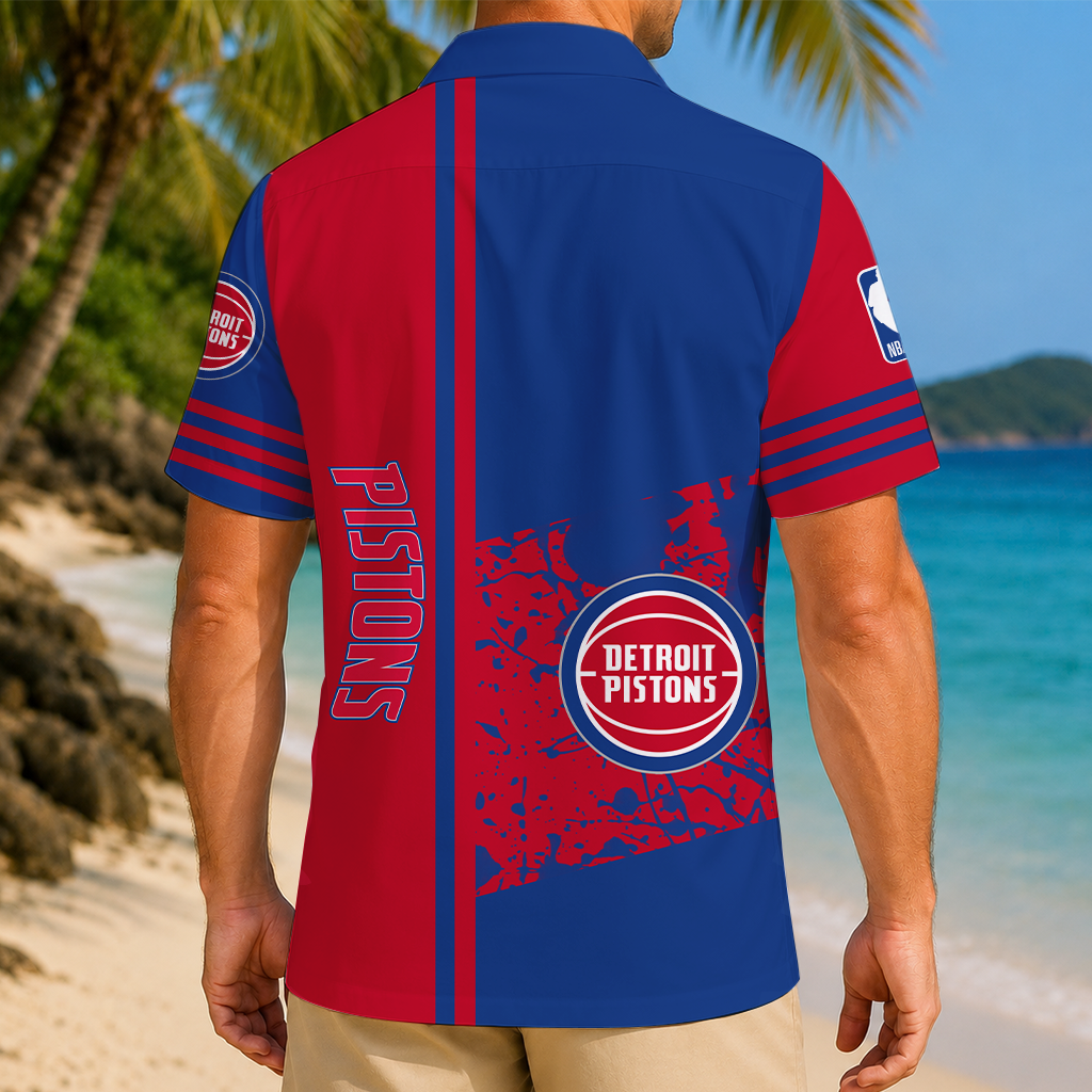 Limited Edition – Customized NBA Detroit Pistons Unisex Hawaiian Shirt - Image 2