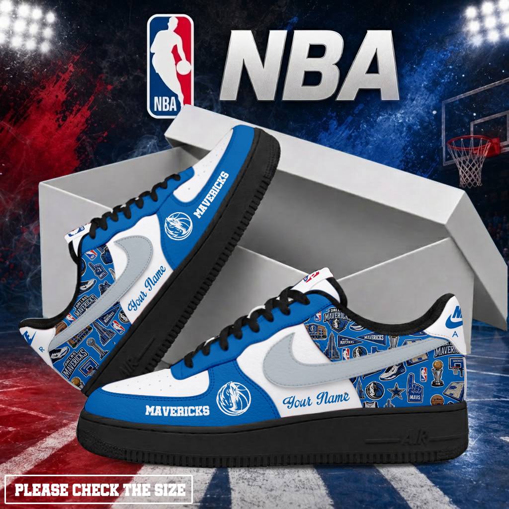 Limited Edition – Customized NBA Dallas Mavericks Air Force 1 Shoes - Image 2