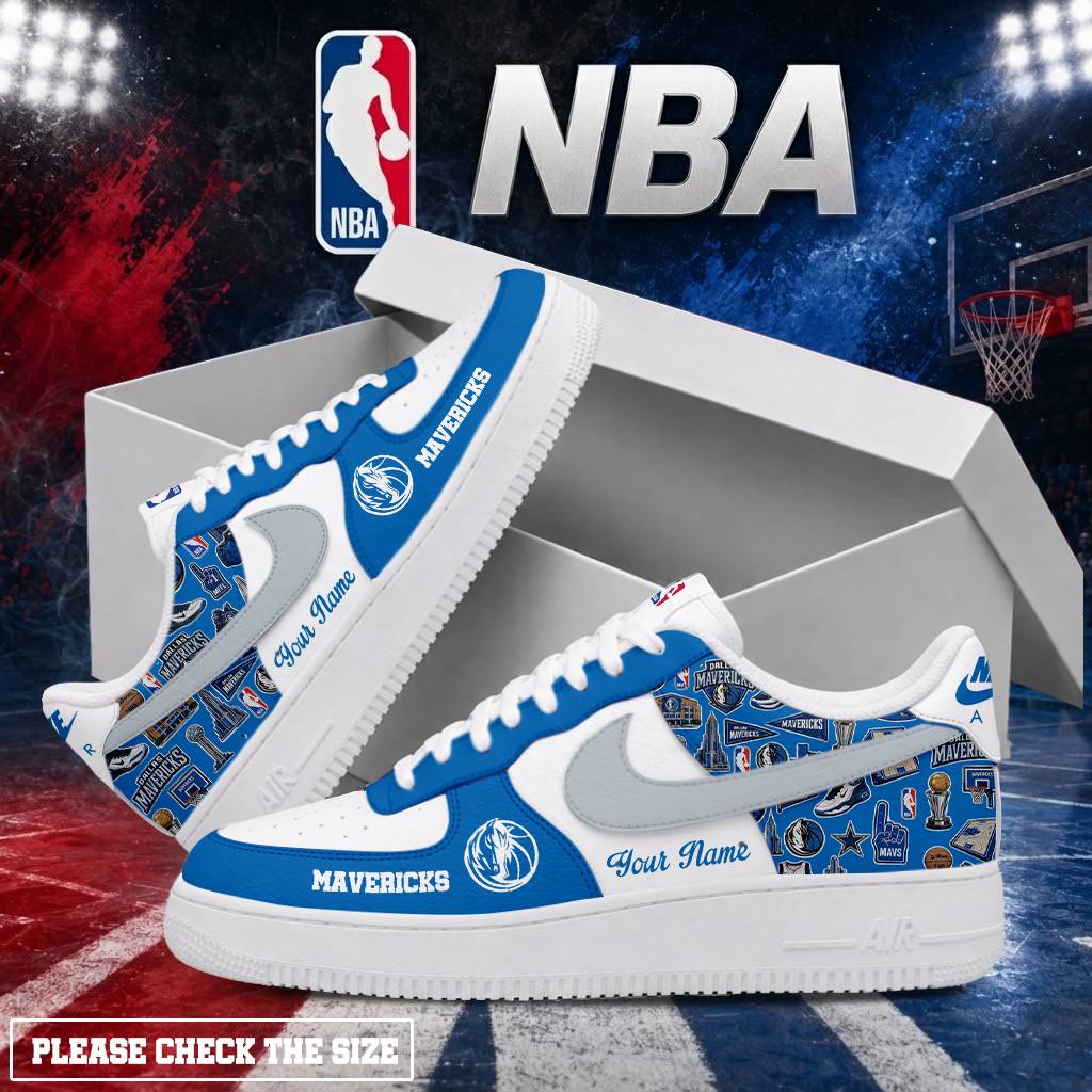 Limited Edition – Customized NBA Dallas Mavericks Air Force 1 Shoes