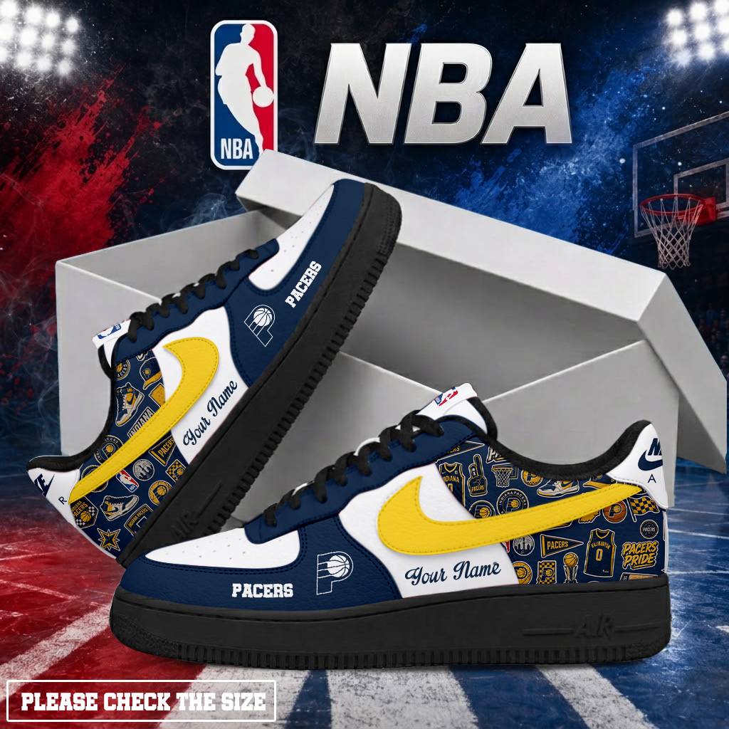 Limited Edition – Customized NBA Indiana Pacers Air Force 1 Shoes - Image 2