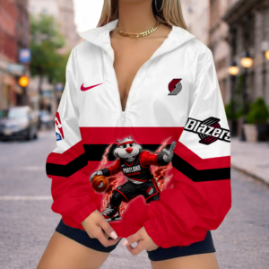 Limited Edition – Customized NBA Portland Trail Blazers V-Neck Zipper Sweatshirt Jacket
