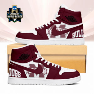 Limited Edition – Customized NCAA Mississippi State Bulldogs Air Jordan 1 Sneakers