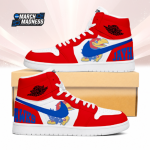 Limited Edition – Customized NCAA Kansas Jayhawks Air Jordan 1 Sneakers