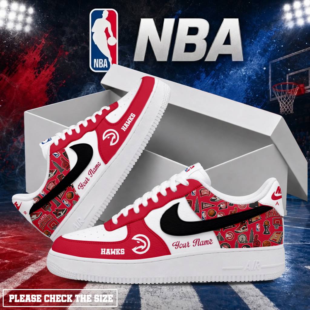 Limited Edition – Customized NBA Atlanta Hawks Air Force 1 Shoes
