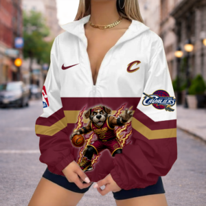 Limited Edition – Customized NBA Cleveland Cavaliers V-Neck Zipper Sweatshirt Jacket