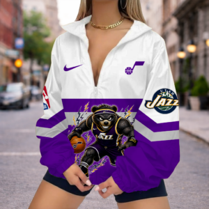 Limited Edition – Customized NBA Utah Jazz V-Neck Zipper Sweatshirt Jacket