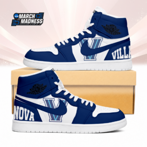 Limited Edition – Customized NCAA Villanova Wildcats Air Jordan 1 Sneakers