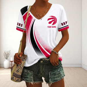 Limited Edition – Customized NBA Toronto Raptors V-Neck Female Shirt