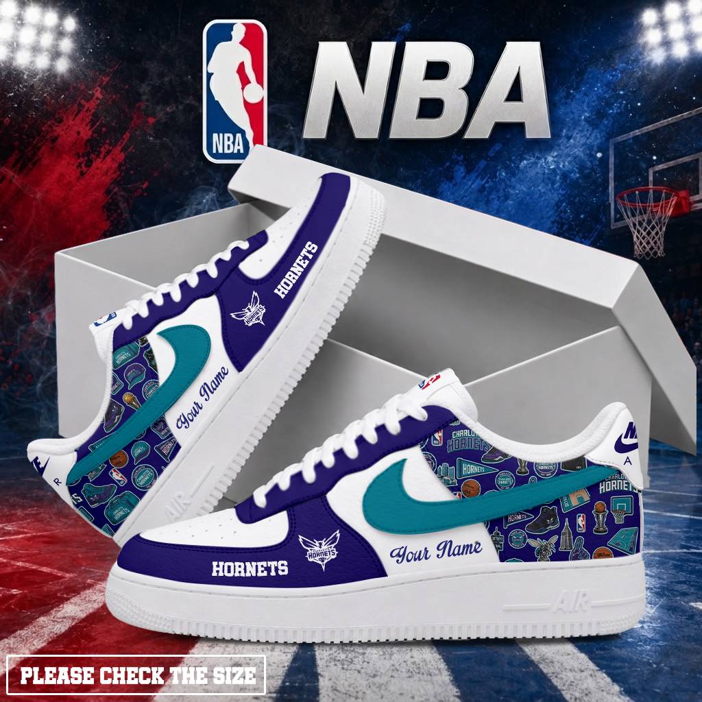 Limited Edition – Customized NBA Charlotte Hornets Air Force 1 Shoes