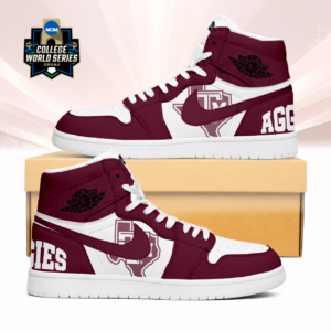 Limited Edition – Customized NCAA Texas A&M Aggies Air Jordan 1 Sneakers