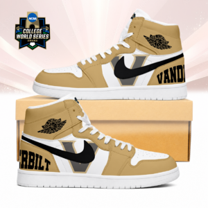 Limited Edition – Customized NCAA Vanderbilt Commodores Air Jordan 1 Sneakers