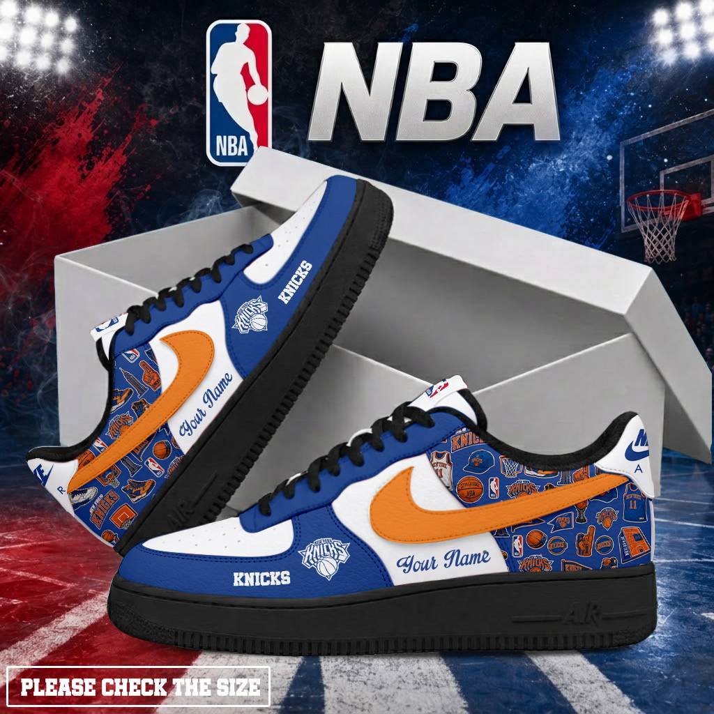 Limited Edition – Customized NBA New York Knicks Air Force 1 Shoes - Image 2