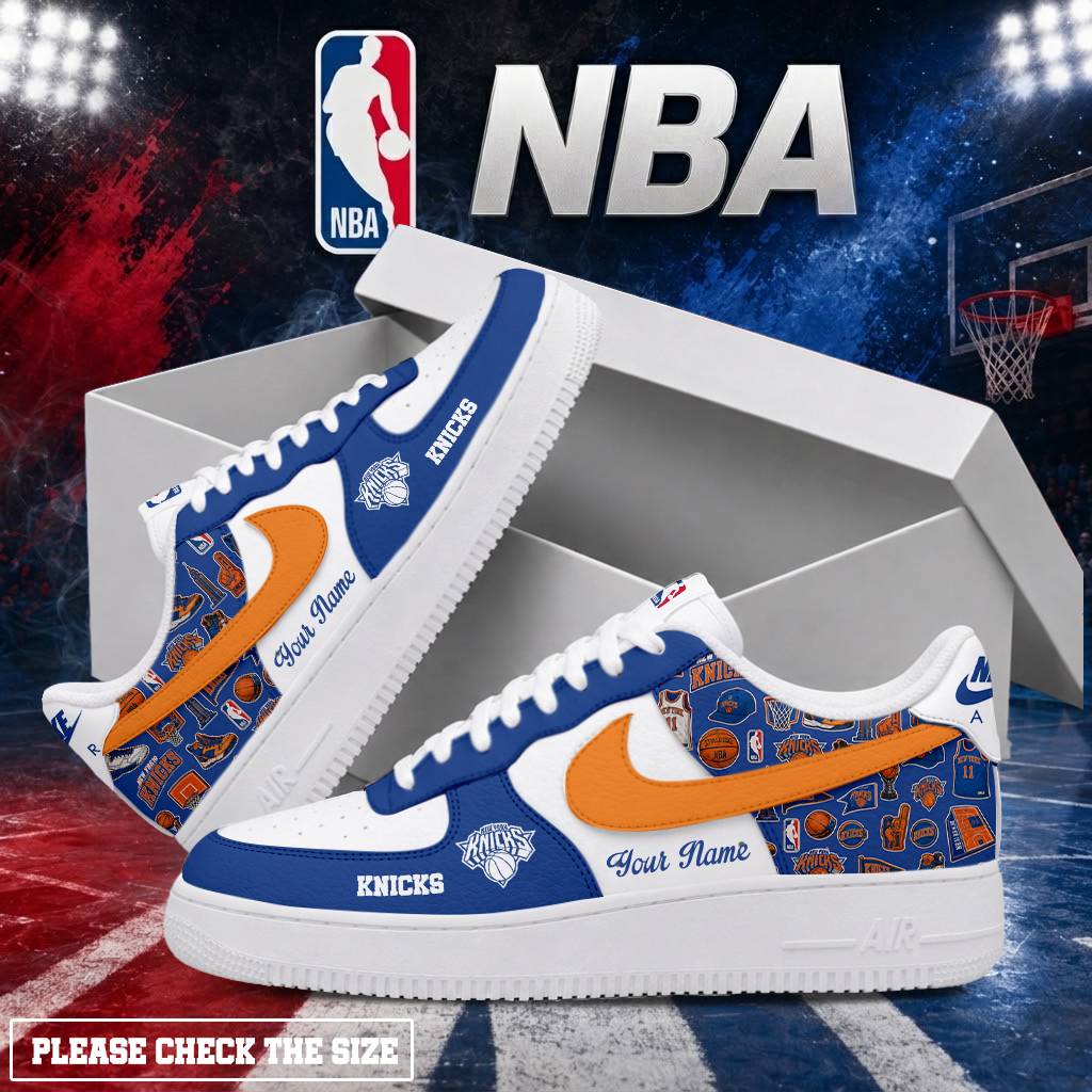 Limited Edition – Customized NBA New York Knicks Air Force 1 Shoes