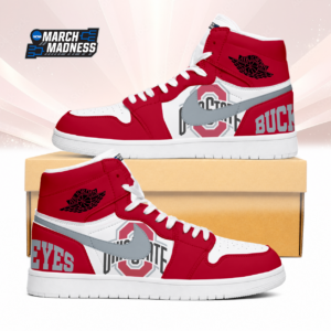 Limited Edition – Customized NCAA Ohio State Buckeyes Air Jordan 1 Sneakers