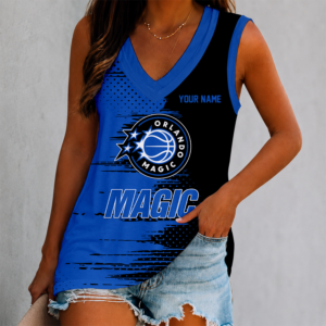 Limited Edition – Customized NBA Orlando Magic Women’s V-Neck Tank Top