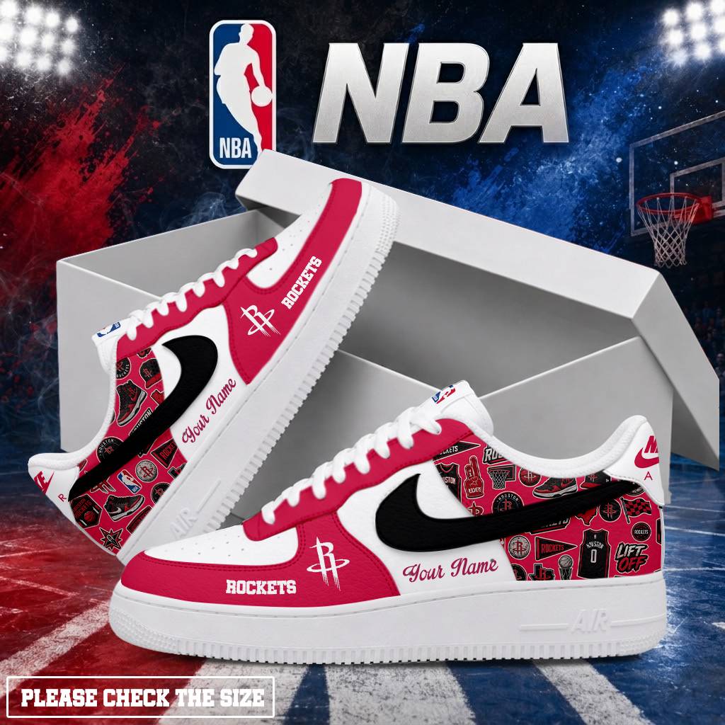 Limited Edition – Customized NBA Houston Rockets Air Force 1 Shoes