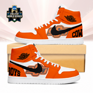 Limited Edition – Customized NCAA Oklahoma State Cowboys Air Jordan 1 Sneakers