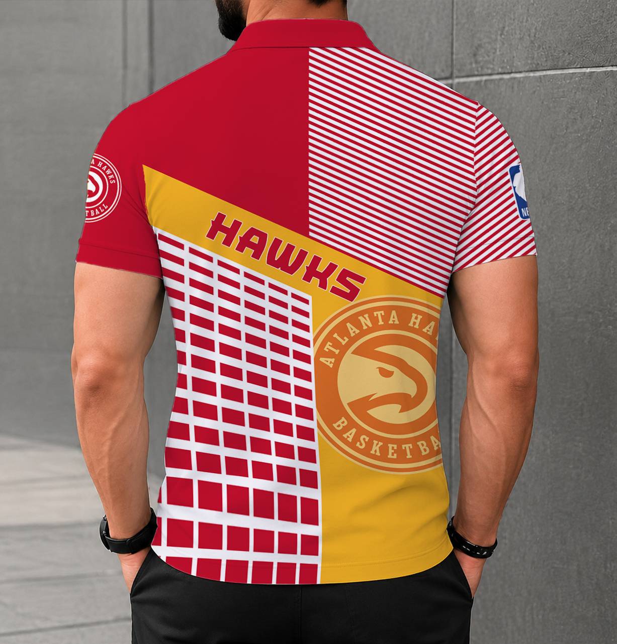 Limited Edition – Customized NBA Atlanta Hawks Polo Shirt - Image 2