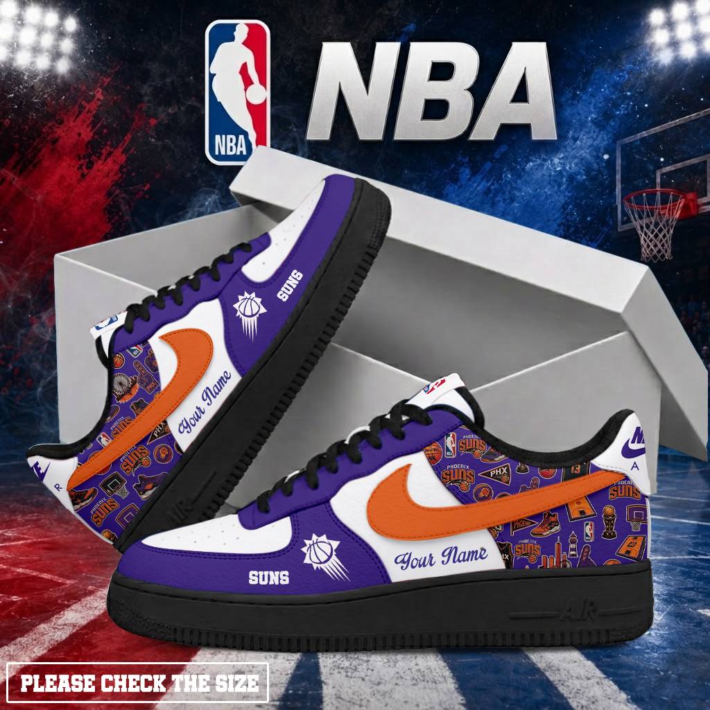 Limited Edition – Customized NBA Phoenix Suns Air Force 1 Shoes - Image 2