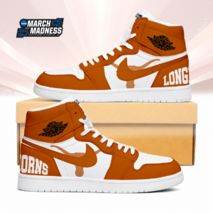 Limited Edition – Customized NCAA Texas Longhorns Air Jordan 1 Sneakers