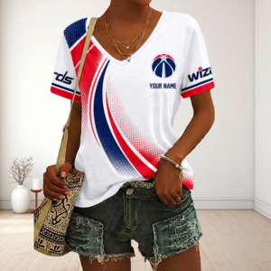 Limited Edition – Customized NBA Washington Wizards V-Neck Female Shirt