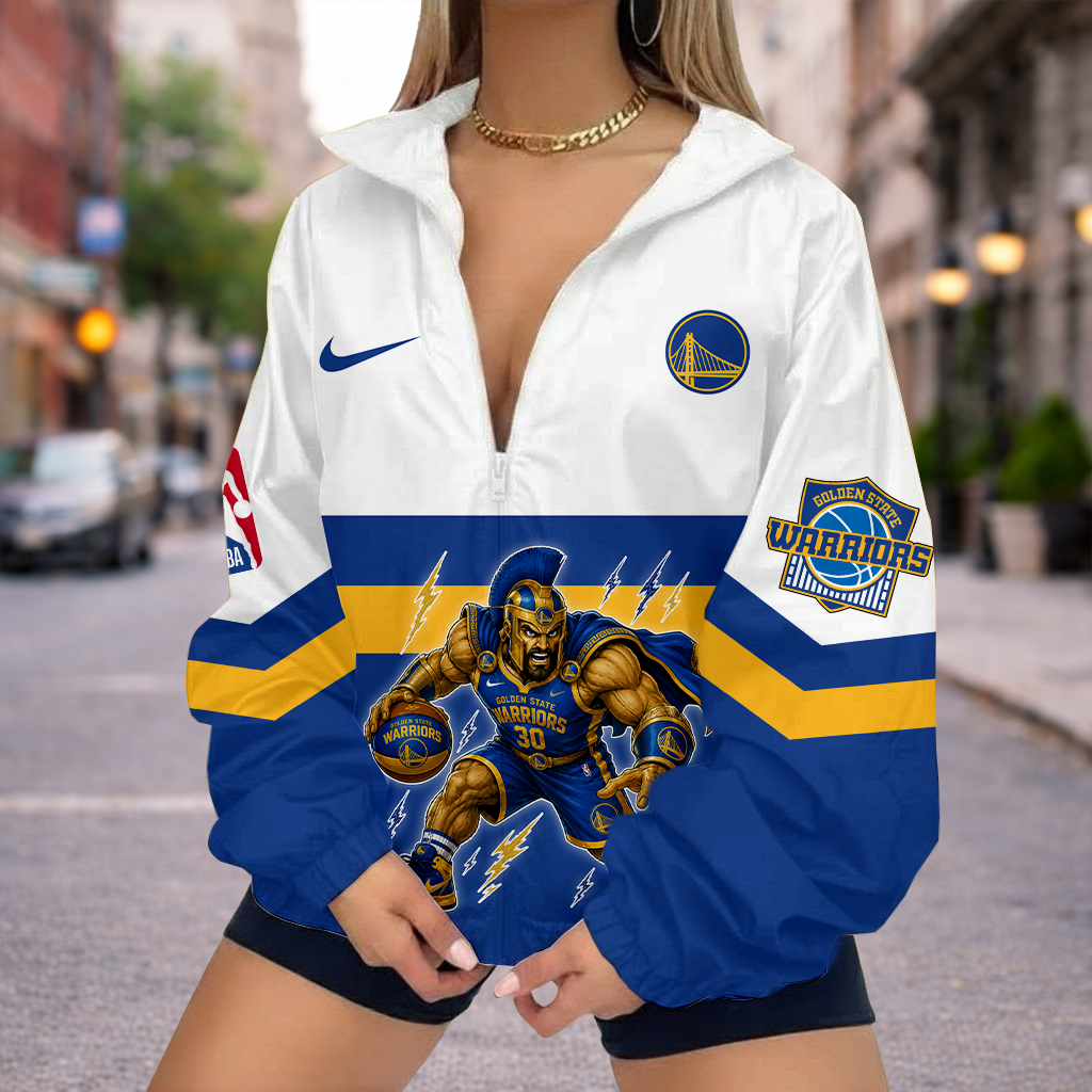 Limited Edition – Customized NBA Golden State Warriors V-Neck Zipper Sweatshirt Jacket