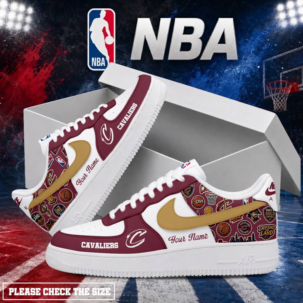 Limited Edition – Customized NBA Cleveland Cavaliers Air Force 1 Shoes