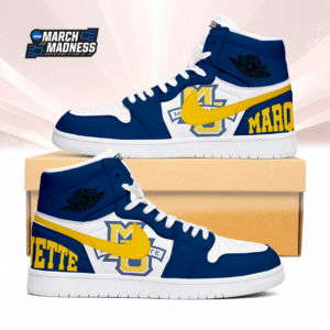Limited Edition – Customized NCAA Marquette Golden Eagles Air Jordan 1 Sneakers