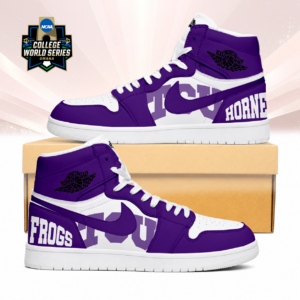 Limited Edition – Customized NCAA Tcu Horned Frogs Air Jordan 1 Sneakers